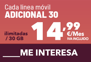Tarifa lÃ­nea mÃ³vil adicional 9